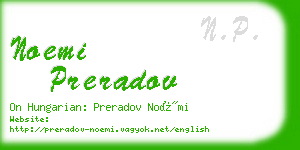 noemi preradov business card